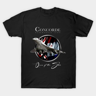 Concorde Retro Vintage British French aircraft travel pilot T-Shirt